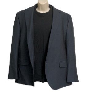 JOHN BARLETT Statement Classic Fit Suit Coat Jacket Blazer Navy Blue Men's 46 S